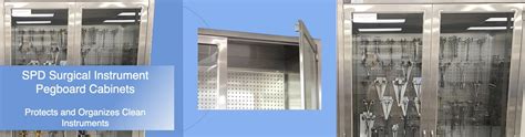 surgical instrument pegboard cabinet